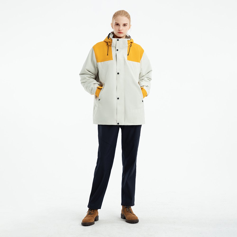 Wholesale 3-in-1 detachable female warm Waterproof Windbreaker 3D tailoring Women's Outdoor jacket for Hiking Sailing Camping