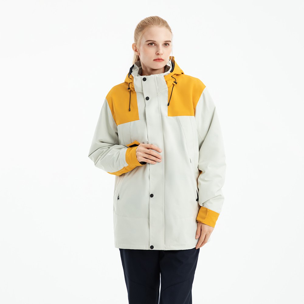 Wholesale 3-in-1 detachable female warm Waterproof Windbreaker 3D tailoring Women's Outdoor jacket for Hiking Sailing Camping