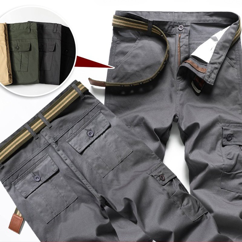 Men's lightweight outdoor hiking multi-functional pocket sweatpants