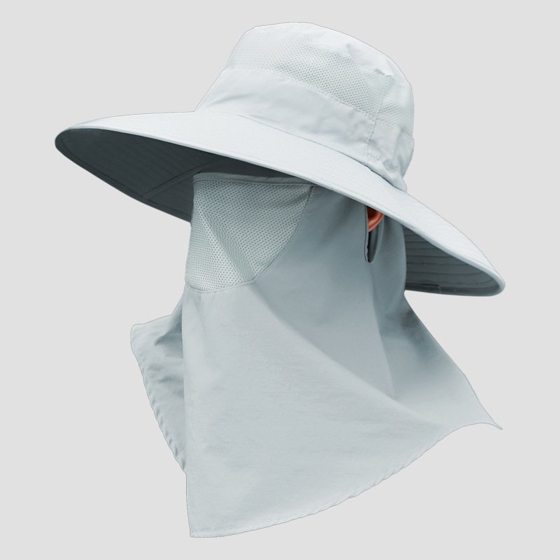Outdoor Wide Brim Waterproof Breathable UV Sun Protection Adjustable Fishing Hiking Boonie Fisherman Bucket Hat with Neck Flap