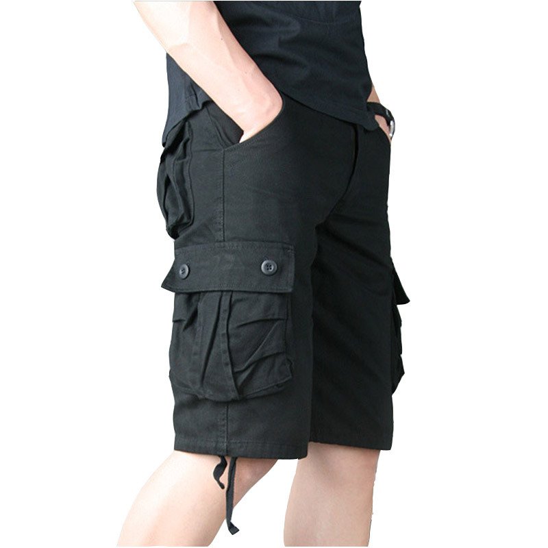 Men 100% Cotton Canvas outdoor Tactical Short Pants Sport Fans Hiking Hunting Multi Pockets Safari Cargo Short