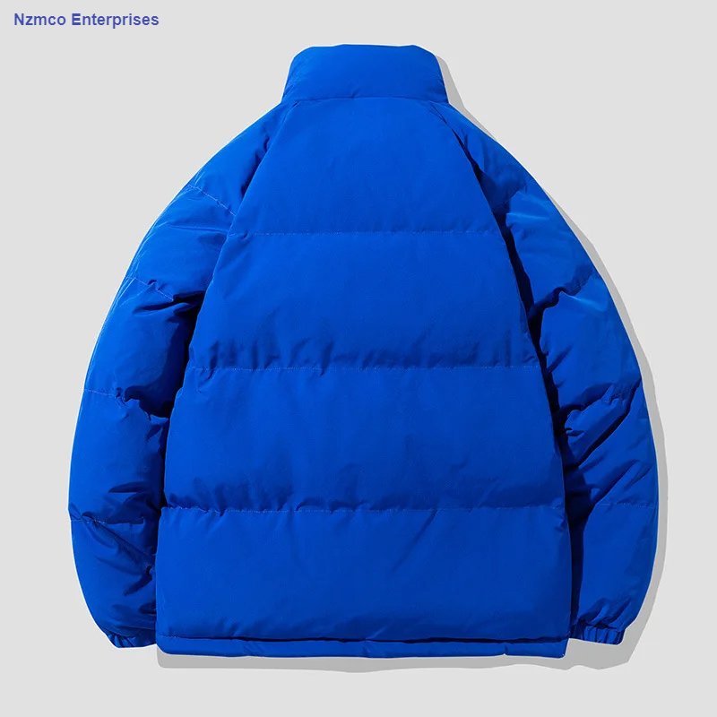 Autumn Winter Warm Puffer Jacket Stand Collar Parkas Men Oversized Coats Korean Fashion Casual Couples Wool Liner Jacket Outwear