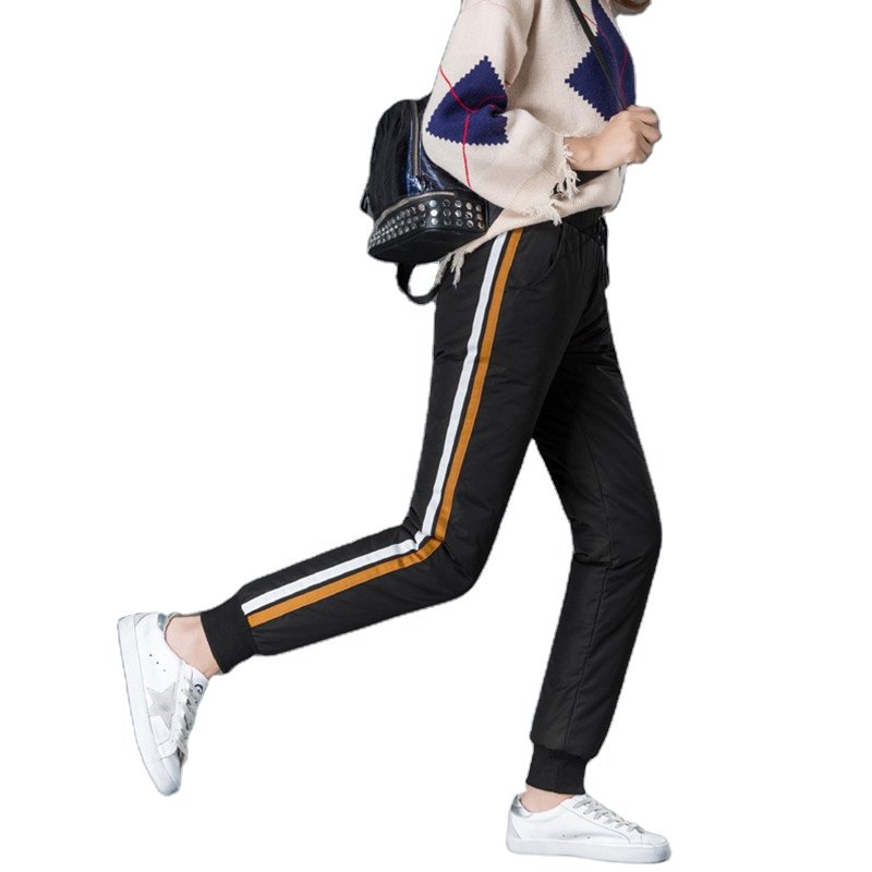 winter outdoor Camping hiking Ultralight Windproof Pants Double Zipper Woman Goose Down Trousers