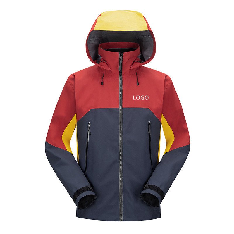 Customized Logo Outdoor Sportswear Breathable Waterproof Windstopper Hard Shell Jacket Stand XL Spring Climbing Hiking Casual