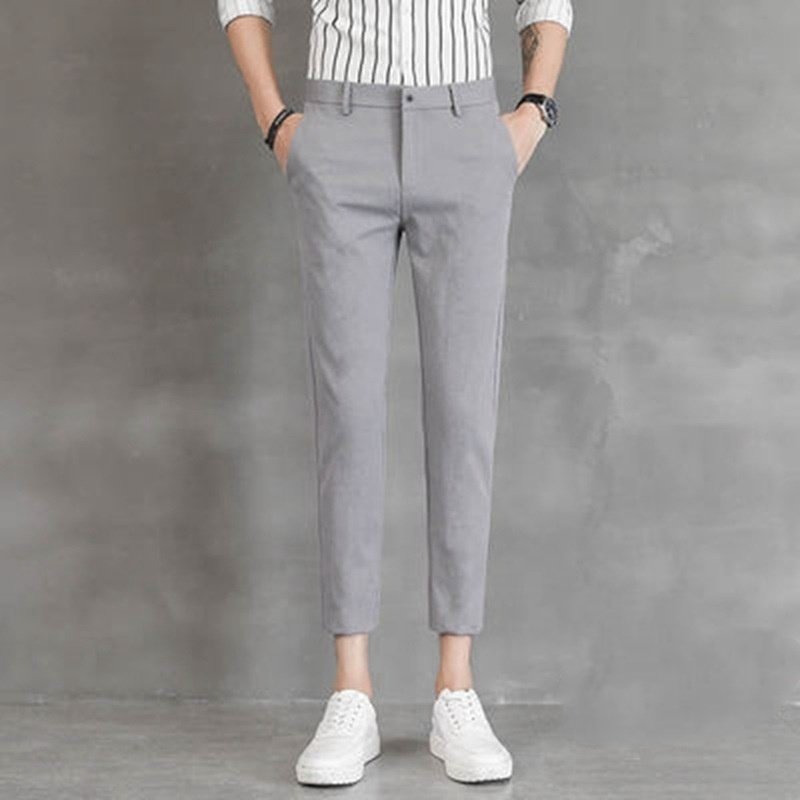 Mens Classic Suit Pants Straight Fit Modern Formal Dress Pants Separate Trousers
