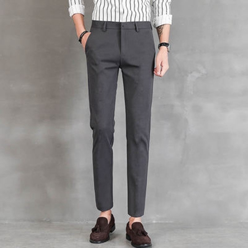 Mens Classic Suit Pants Straight Fit Modern Formal Dress Pants Separate Trousers