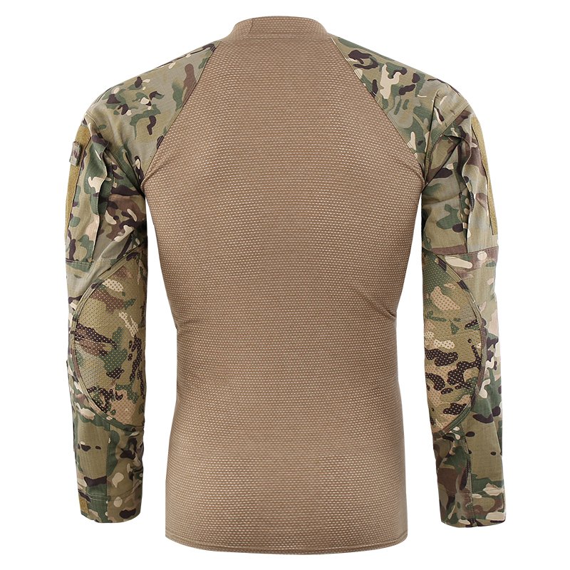 ESDY high quality casual men's tactical long sleeve shirt mountaineering hiking camouflage combat T-shirt