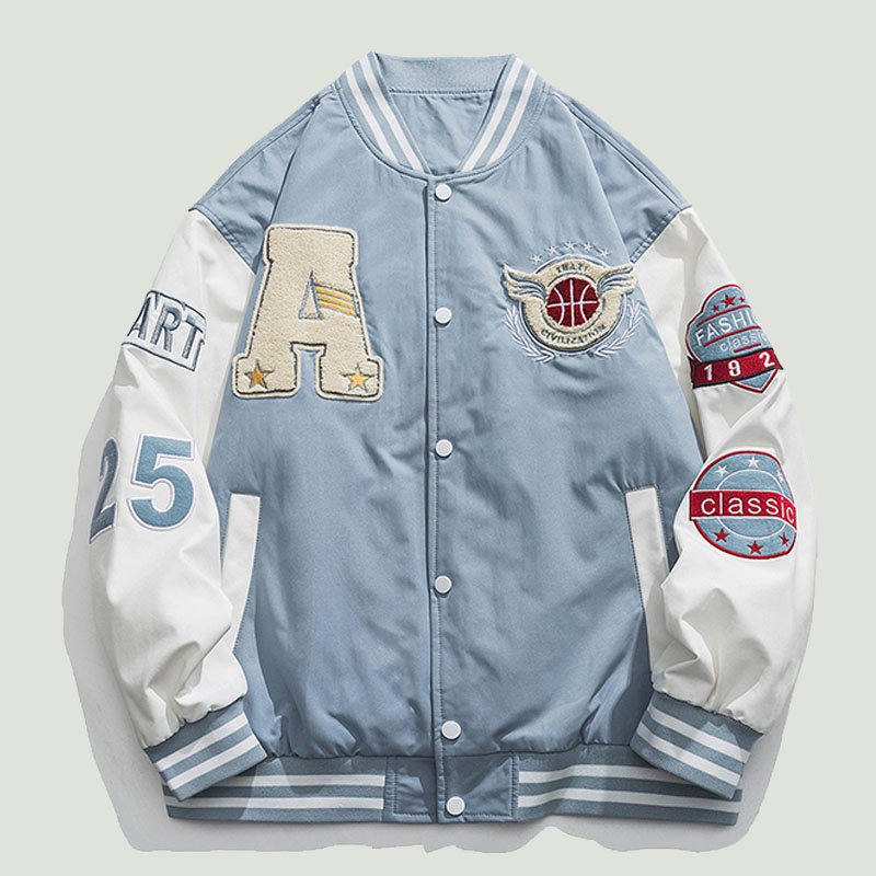 Autumn Winter Fleece Coat Custom Logo Baseball Loose Casual Baseball Jacket Varsity Jacket for Men Varsity Jacket