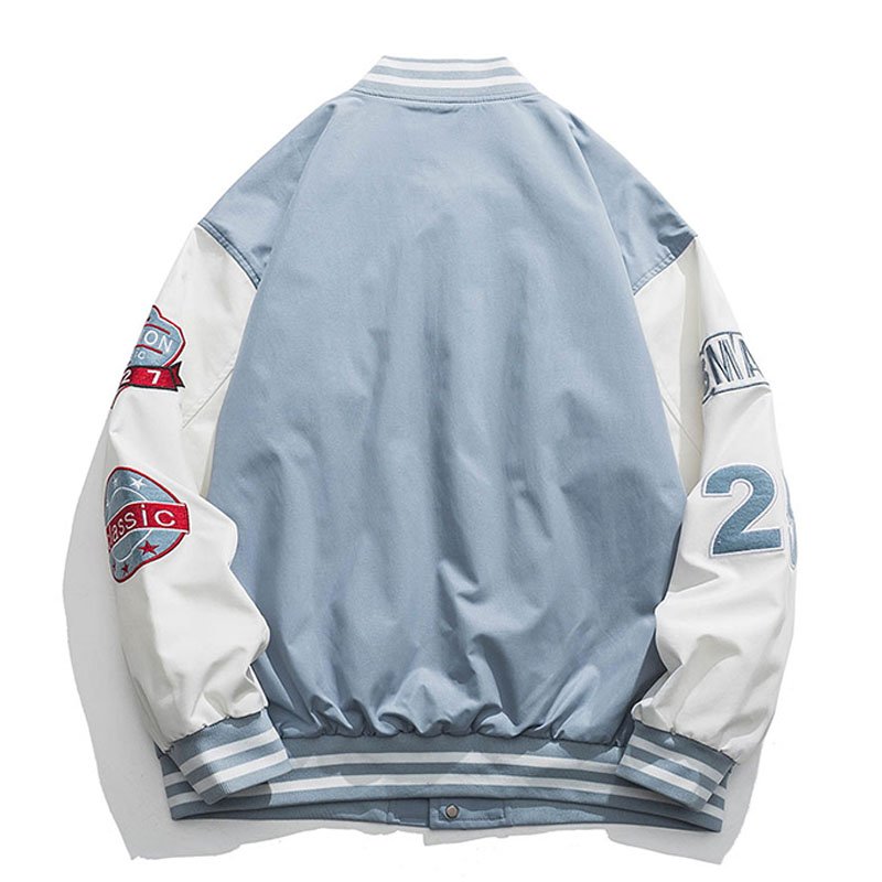 Autumn Winter Fleece Coat Custom Logo Baseball Loose Casual Baseball Jacket Varsity Jacket for Men Varsity Jacket