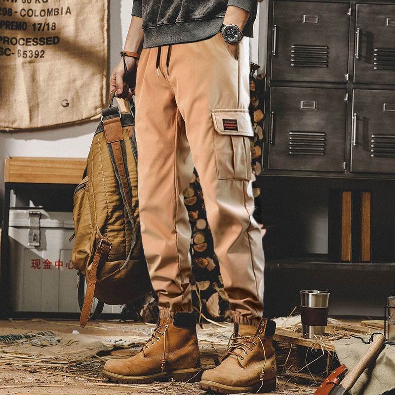 Men's lightweight outdoor hiking multi-functional pocket sweatpants
