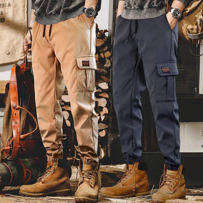 Men's lightweight outdoor hiking multi-functional pocket sweatpants