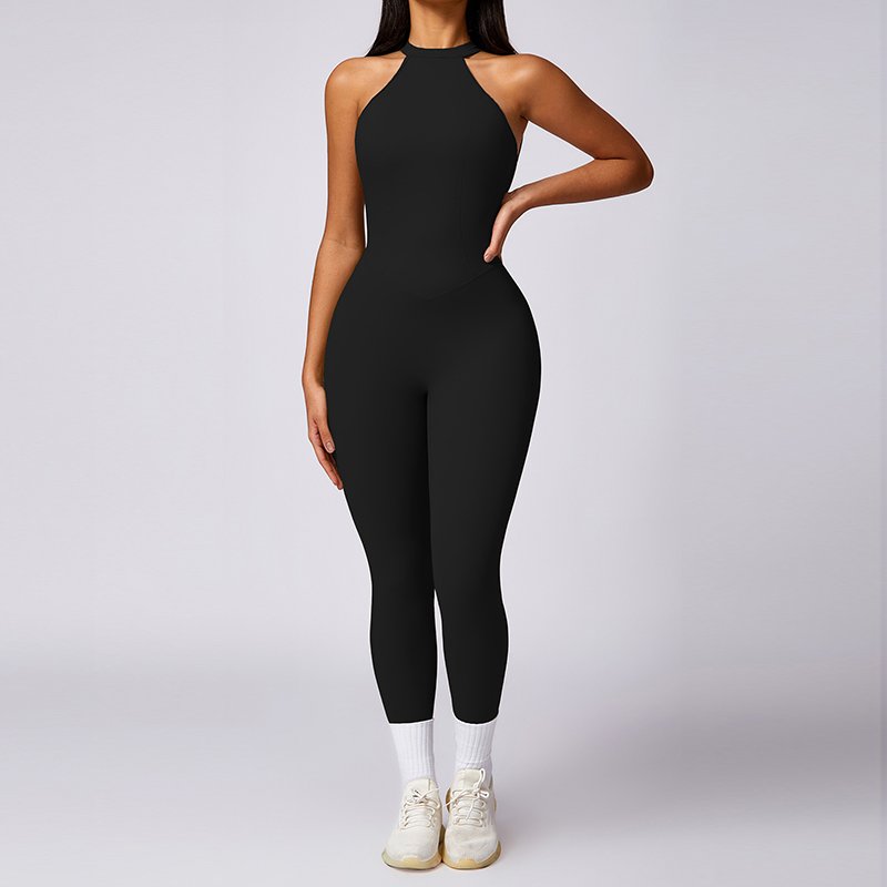 Women's Outdoor Running Bodysuit Quick Dry Fitness Jumpsuit Peach Hip Lifting Back One-piece Yoga Clothes Yoga Fitness Clothing