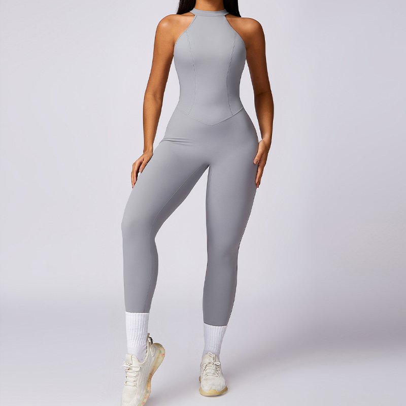 Women's Outdoor Running Bodysuit Quick Dry Fitness Jumpsuit Peach Hip Lifting Back One-piece Yoga Clothes Yoga Fitness Clothing