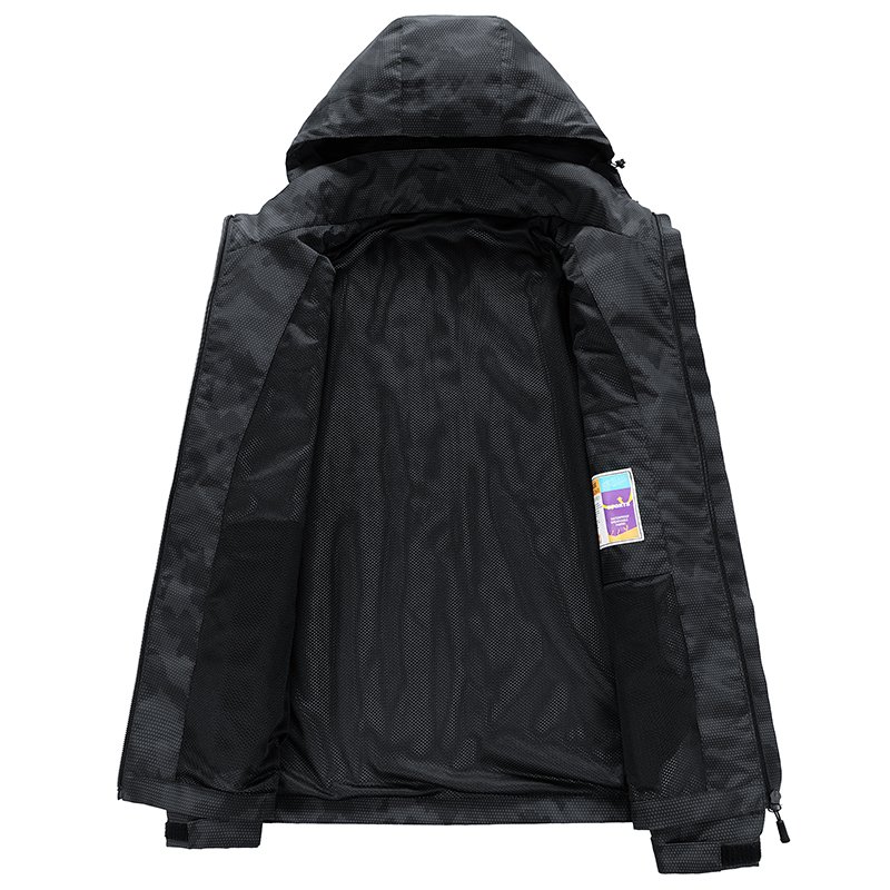 New Fashion Hooded Hiking Climbing Jacket Men Spring And Autumn 2024 New Sports Leisure Work Jacket