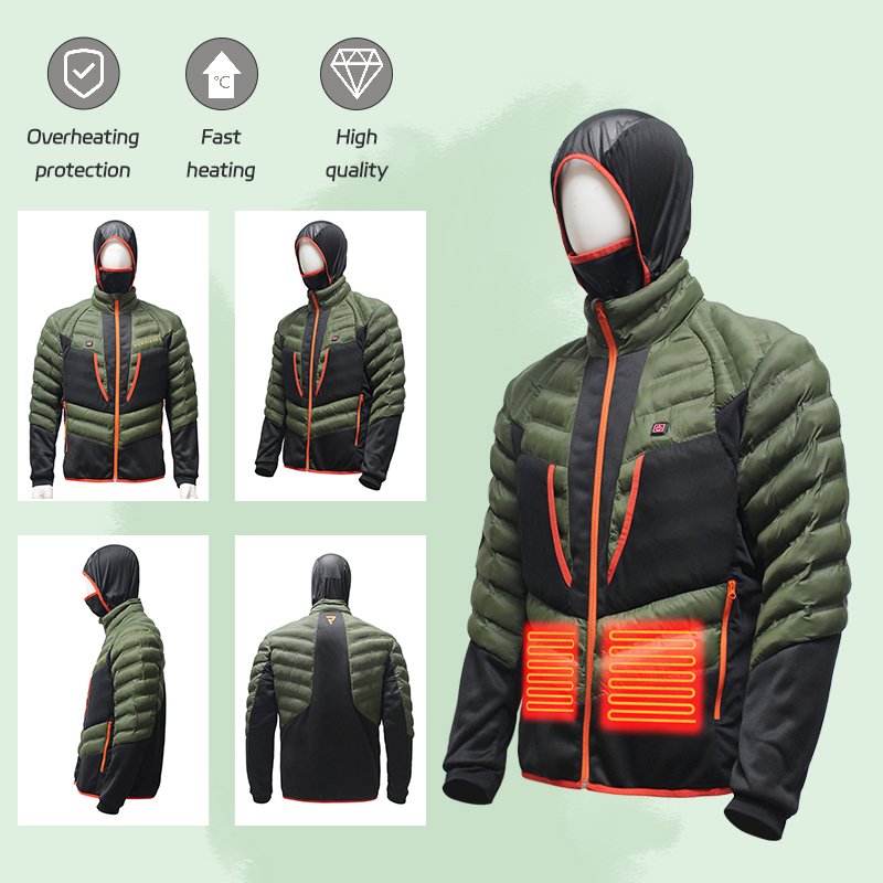 Outdoor Waterproof Men Women Hood Milwaukie 5V 7.4V Motorcycle Hiking Winter Heating Jacket Fashion Heated Jacket