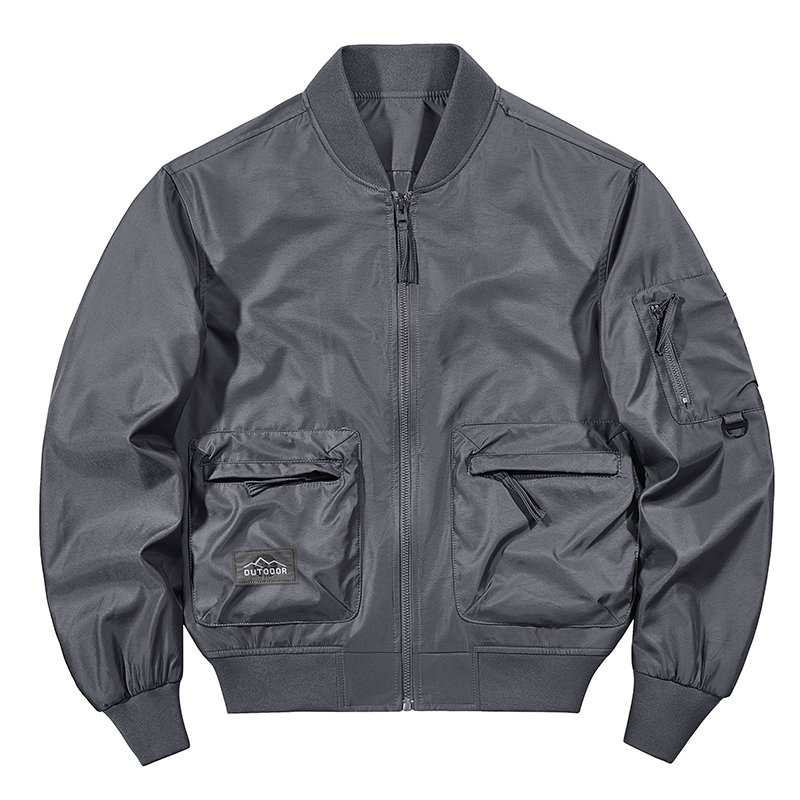 Custom logo zip up riding motorcycle windbreaker tracksuit fashion blazer winter jacket for men