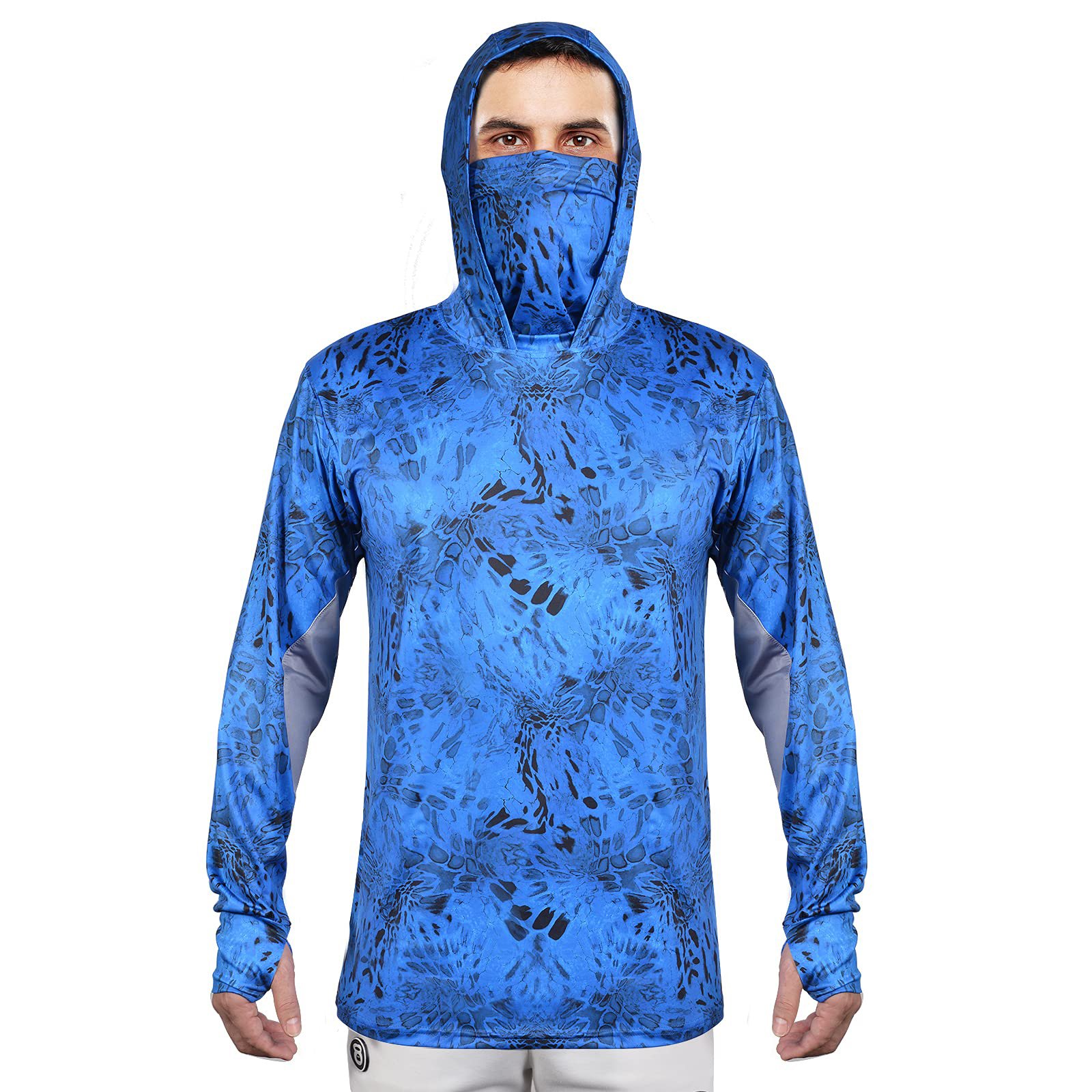 2024 Custom logo design sublimed polyester spandex waterproof 4-way stretch fishing hoodie upf50+ hoodie fishing jumper for men