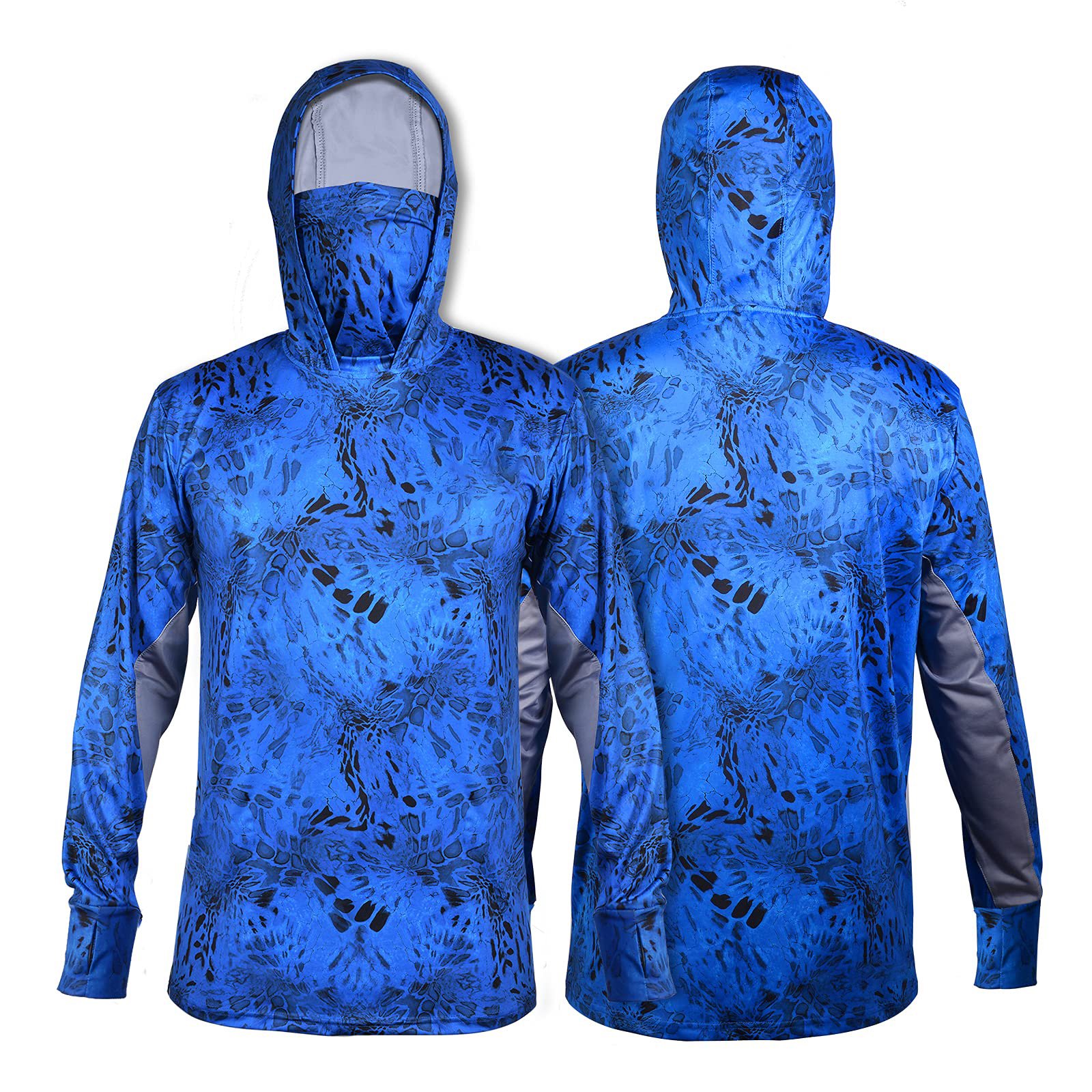 2024 Custom logo design sublimed polyester spandex waterproof 4-way stretch fishing hoodie upf50+ hoodie fishing jumper for men