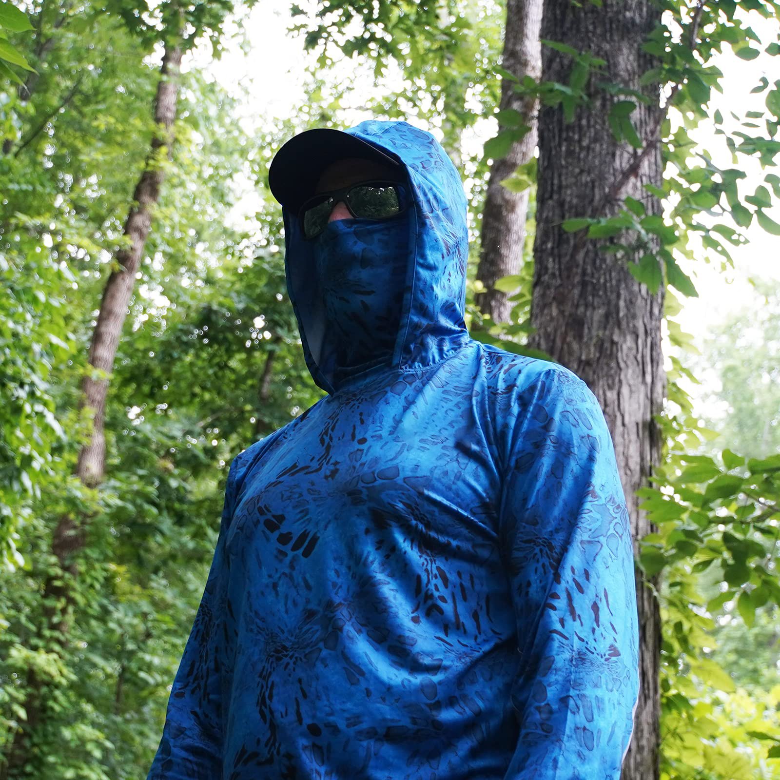 2024 Custom logo design sublimed polyester spandex waterproof 4-way stretch fishing hoodie upf50+ hoodie fishing jumper for men