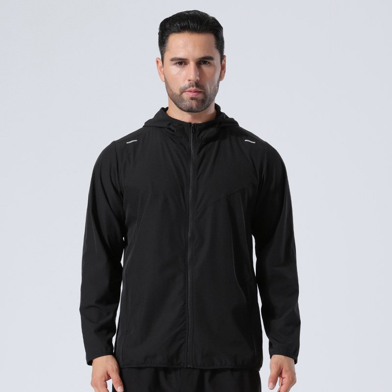 Men Active wear Jacket Lightweight Running Windbreaker Jogger Sports Hiking Zip Jacket for men