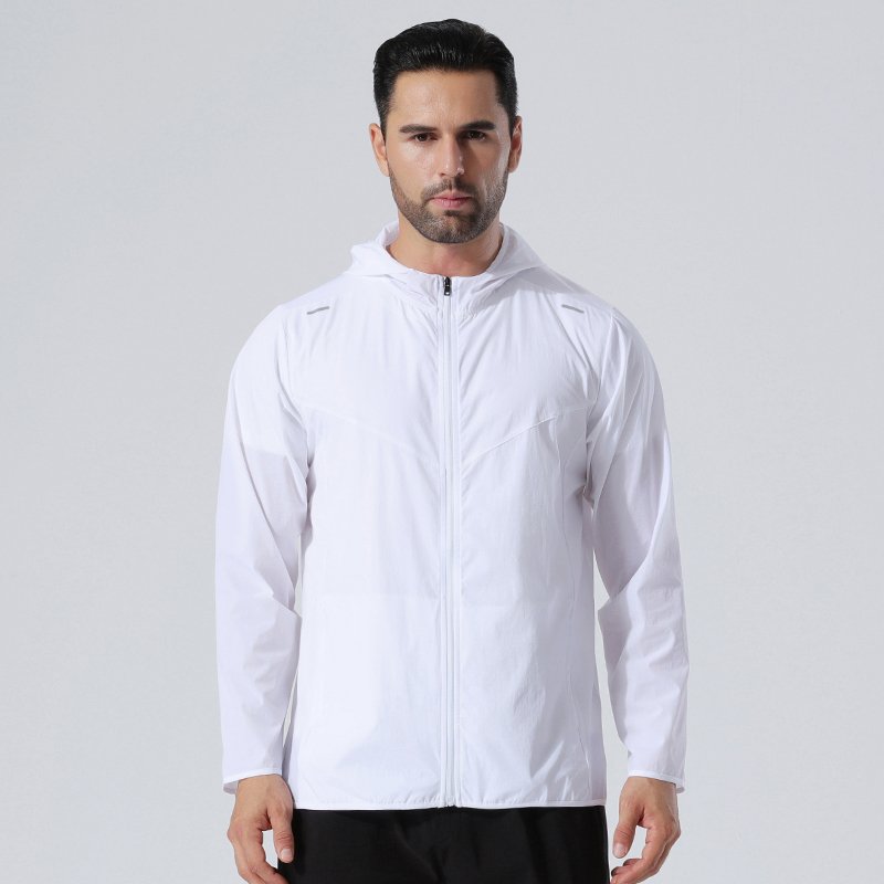 Men Active wear Jacket Lightweight Running Windbreaker Jogger Sports Hiking Zip Jacket for men