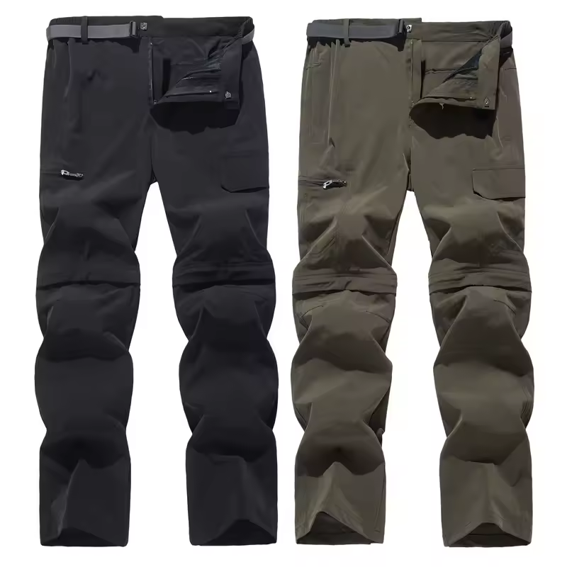 Mens Hiking Pants Convertible boy Zip Off Shorts Lightweight Quick Dry 3Breathable Fishing Safari Pants
