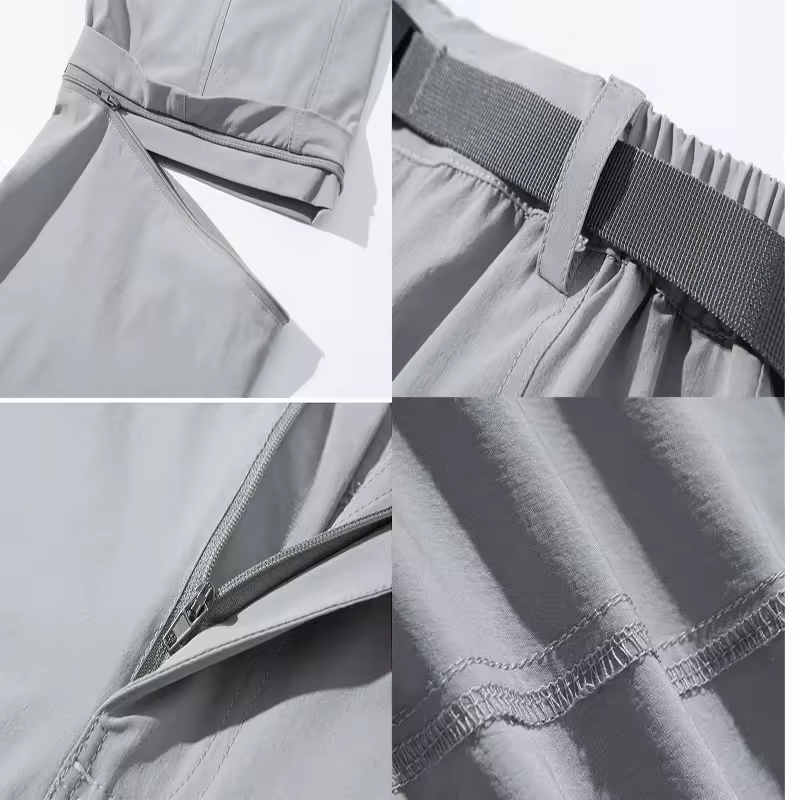 Mens Hiking Pants Convertible boy Zip Off Shorts Lightweight Quick Dry 3Breathable Fishing Safari Pants