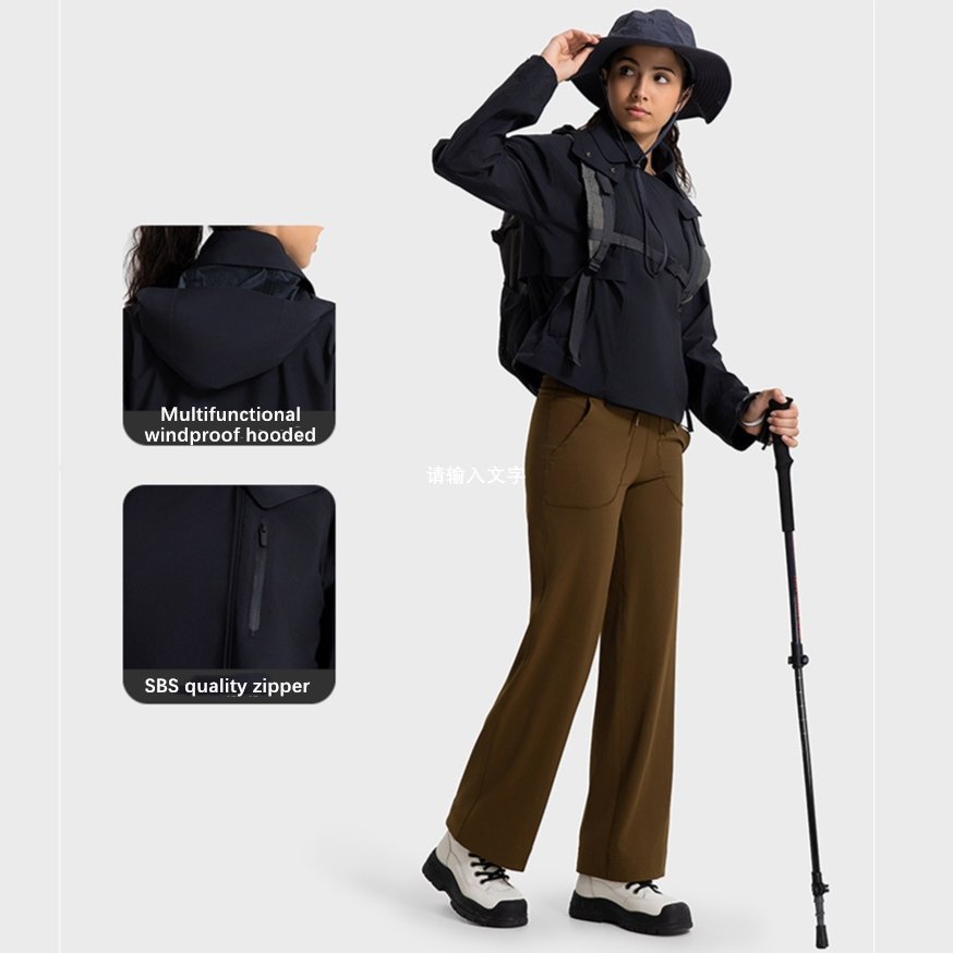 Xsunwing New 100% Nylon Running Waterproof Windproof Sports hooded Winter Anorak Windbreaker Jacket with pockets Women WDQ039