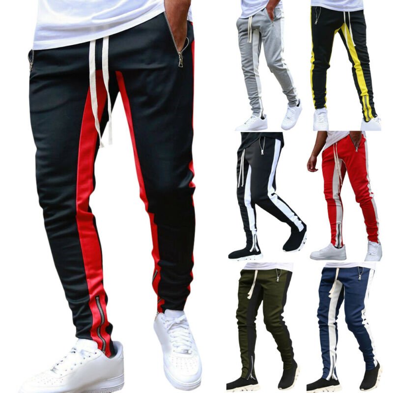 New Men' Active Wear Trousers Sports Pants Training jogging Leisure Pants Workout Clothing Men's Jogger With Out Pocket Trousers