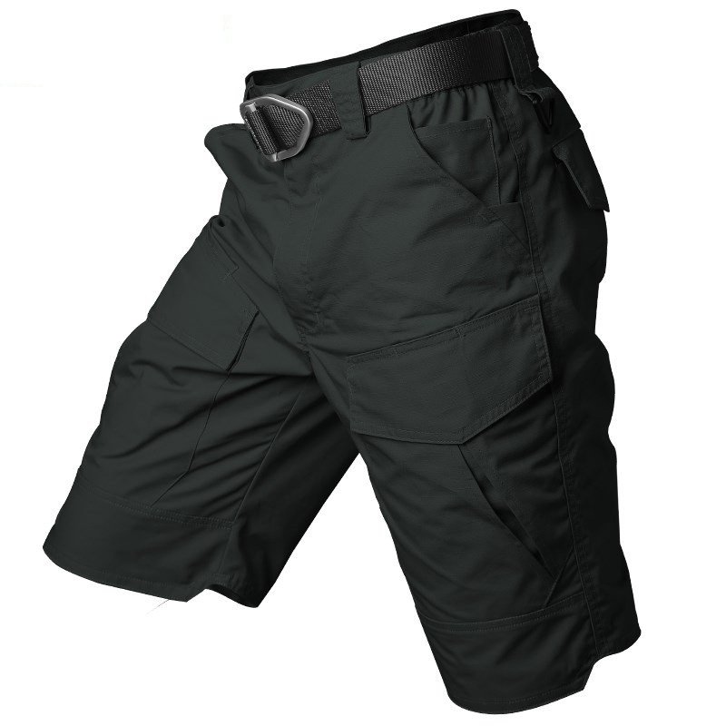 Stock Camouflage Men's Waterproof Rib Stop Tactical Pants Fans Combat Hiking Hunting Multi Pockets Worker Cargo Short Trousers