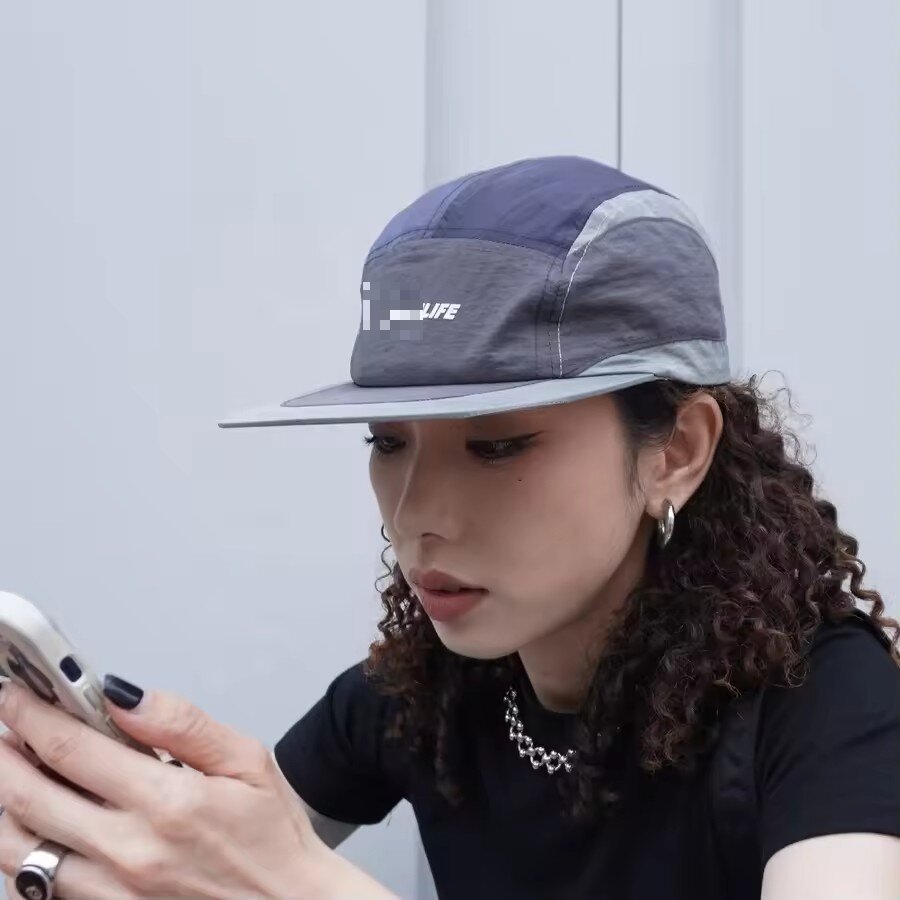 Custom Quick Dry Baseball Cap Drawstring 5 Panel Running Camp Cap Sun Protection Cycling Hiking Camper 5 Panel Hat