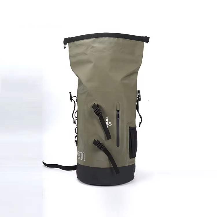 Custom OEM ODM Outdoor Travel Rolltop Dry Waterproof Hiking Bag 500D PVC Hiking Backpack Waterproof Bags