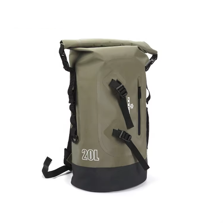 Custom OEM ODM Outdoor Travel Rolltop Dry Waterproof Hiking Bag 500D PVC Hiking Backpack Waterproof Bags
