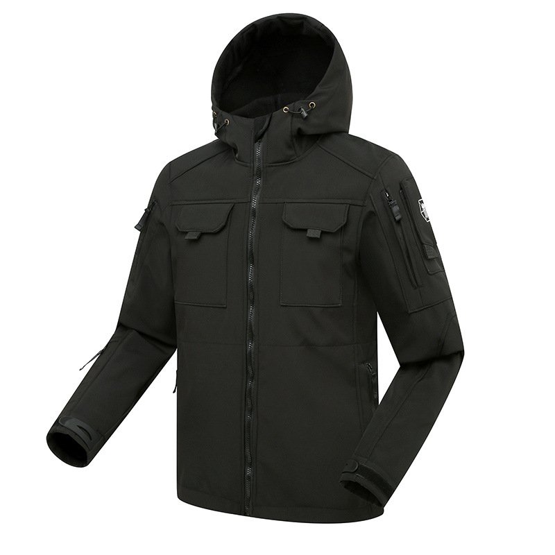 Winter Fleece Inner Tactical Camouflage Uniform Tactical Clothing Hoodie Green Softshell Coat Windproof For Men