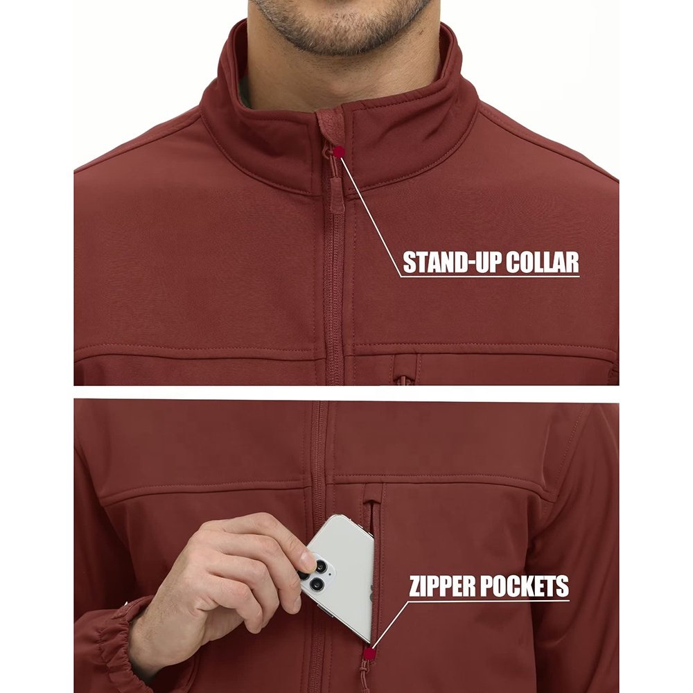 Designer men softshell jacket Fabric Thick Breathable Custom Logo for Waterproof winter jacket men