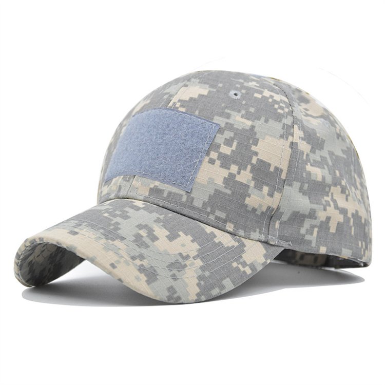 High Quality New Men Women Camouflage Baseball Cap Polyester Summer Sports Cap And Hat With Embossed Metal Buckle
