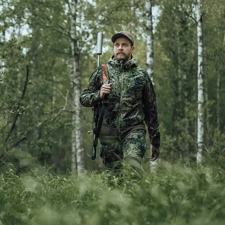 Hunting green suit hunting jacket with pant hunting clothing from BJ