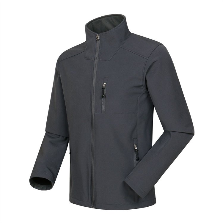 Custom Logo Plain Windproof Waterproof Outdoor Softshell Jacket With Zipper Lightweight