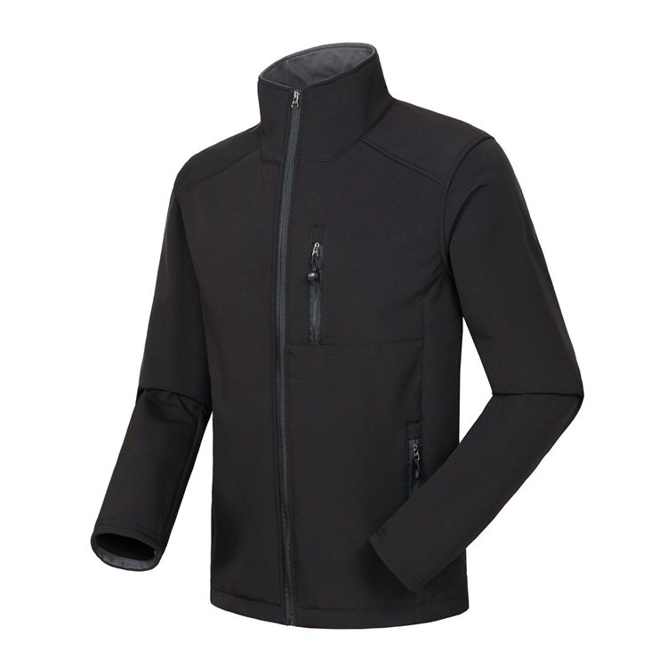 Custom Logo Plain Windproof Waterproof Outdoor Softshell Jacket With Zipper Lightweight