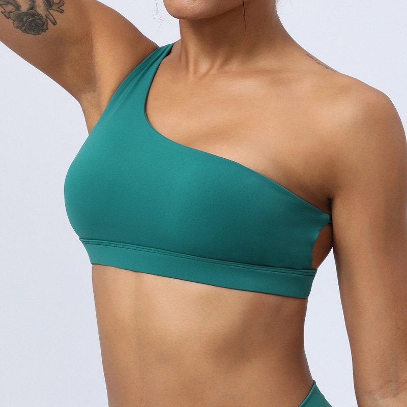 HEARUISAVY New Slant Shoulder Thin Straps Sports Underwear Women Soft Outdoor Running Gym Tank Tops Beautiful Back Yoga Sexy Bra