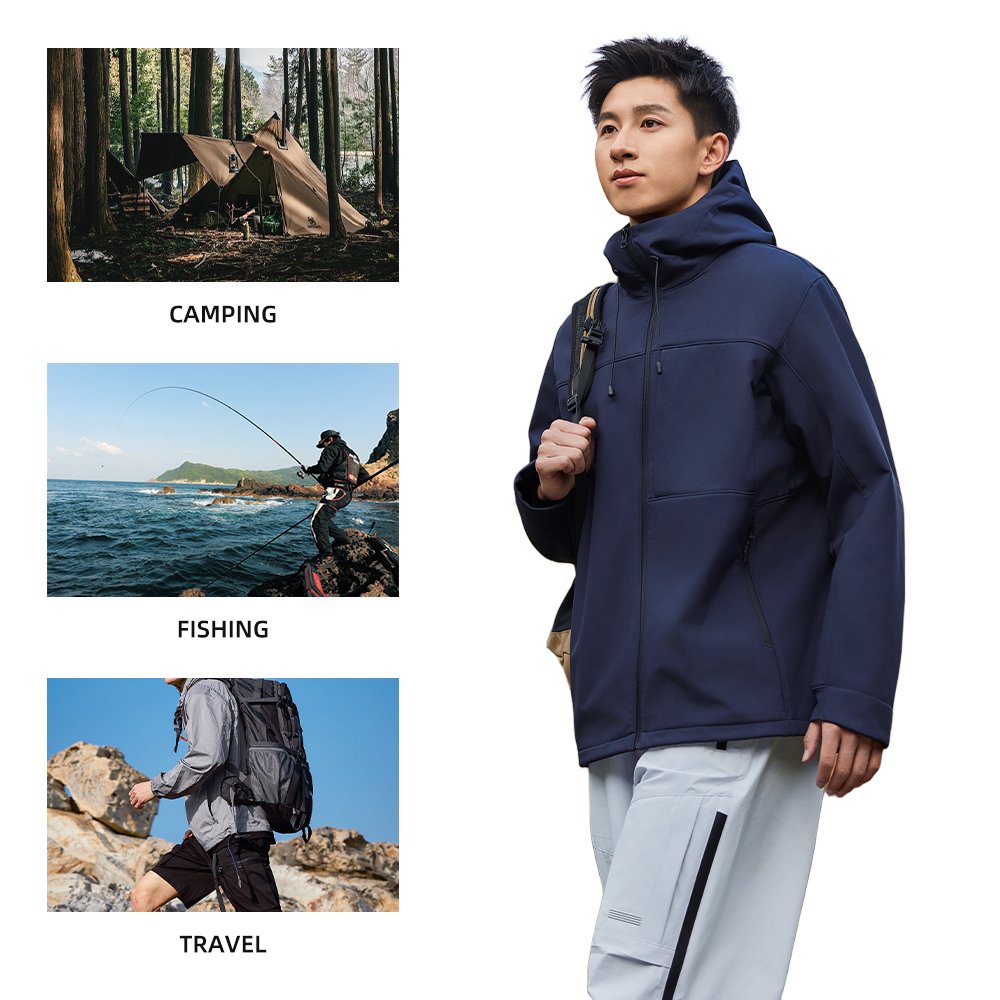 Rain Jacket Men's Lightweight Waterproof Rain Shell Jacket Raincoat with Hood for Golf Cycling Windbreaker