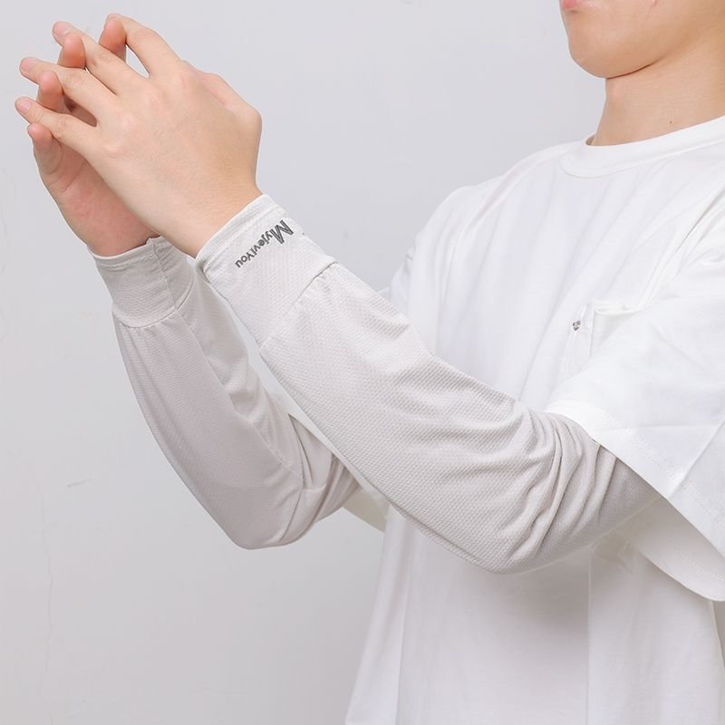 Hot Selling New Straight Tube Wrist Protection Ice Silk Sleeves Sun Protection Breathable Arm Covers Men's Hiking Accessories