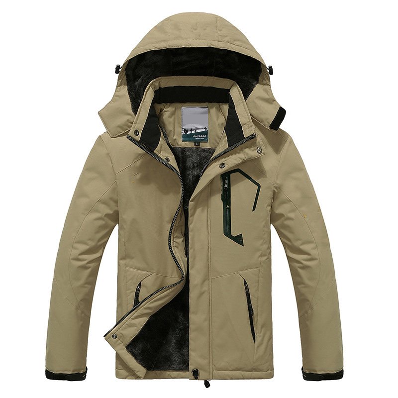 High Quality Hard Shell Waterproof Windproof Outdoor Hiking Casual Jacket Men's Coat Pressure Glue Printing Decoration Outwear