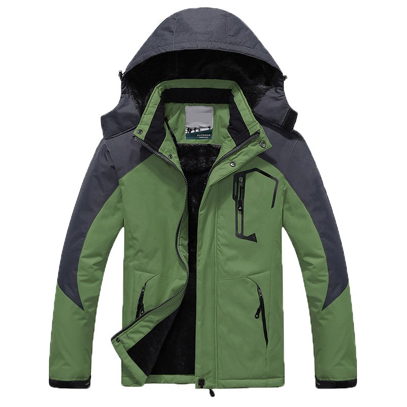 High Quality Hard Shell Waterproof Windproof Outdoor Hiking Casual Jacket Men's Coat Pressure Glue Printing Decoration Outwear
