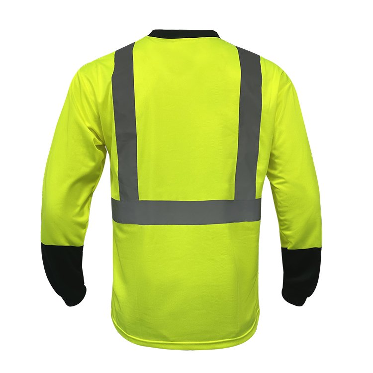Custom Logo Reflect Workwear Hivis Long Sleeve T-shirt