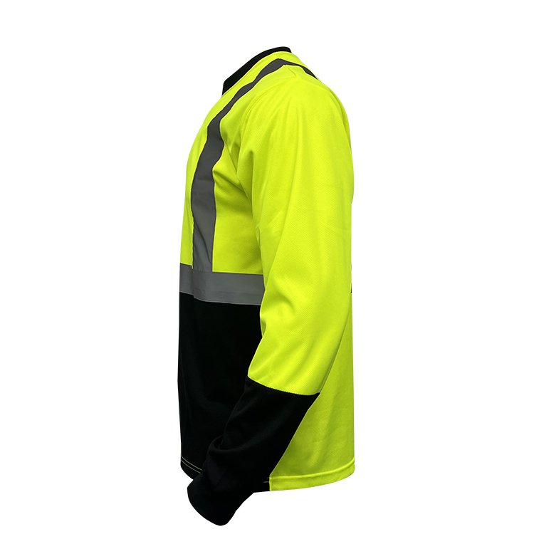 Custom Logo Reflect Workwear Hivis Long Sleeve T-shirt