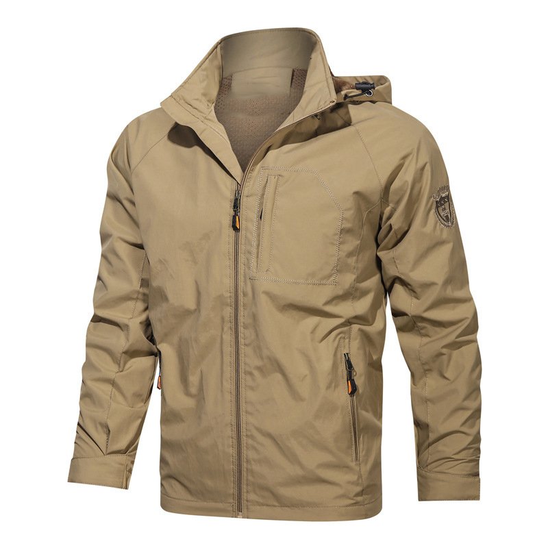 OEM Custom Design Hiking Rain Camping Fishing Male Clothing Breathable Jackets Men Outdoor Windproof Jacket Windbreaker Coat