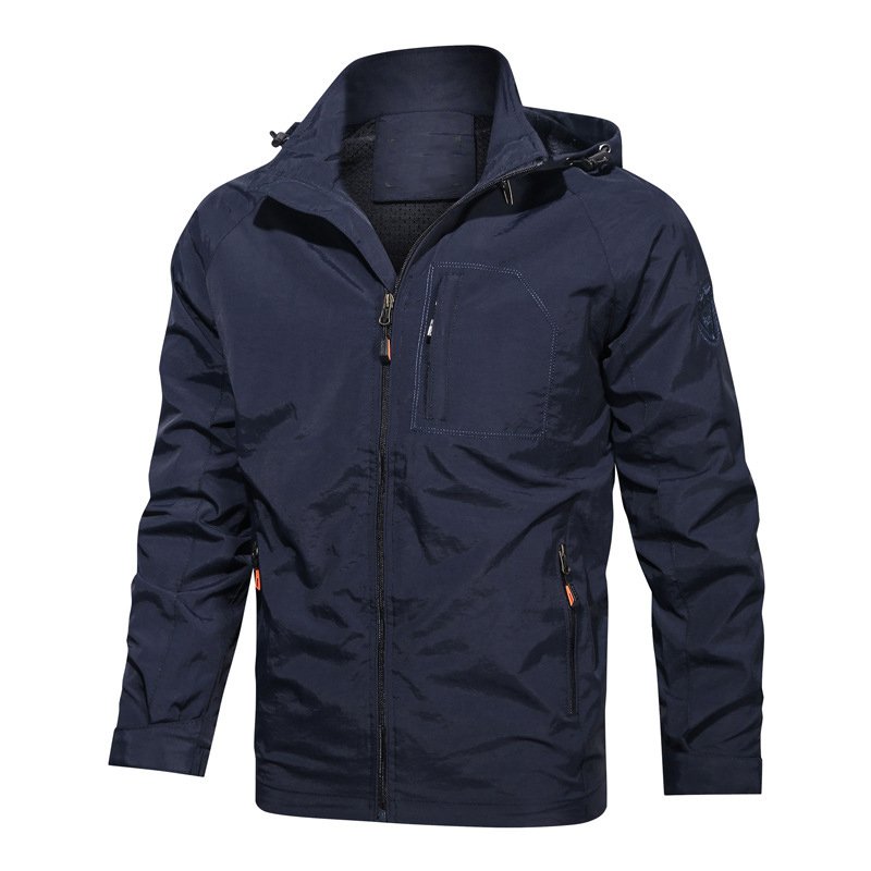 OEM Custom Design Hiking Rain Camping Fishing Male Clothing Breathable Jackets Men Outdoor Windproof Jacket Windbreaker Coat
