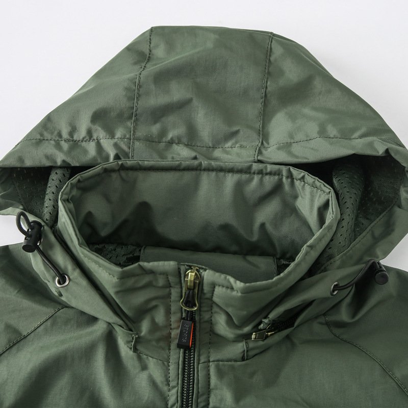 OEM Custom Design Hiking Rain Camping Fishing Male Clothing Breathable Jackets Men Outdoor Windproof Jacket Windbreaker Coat