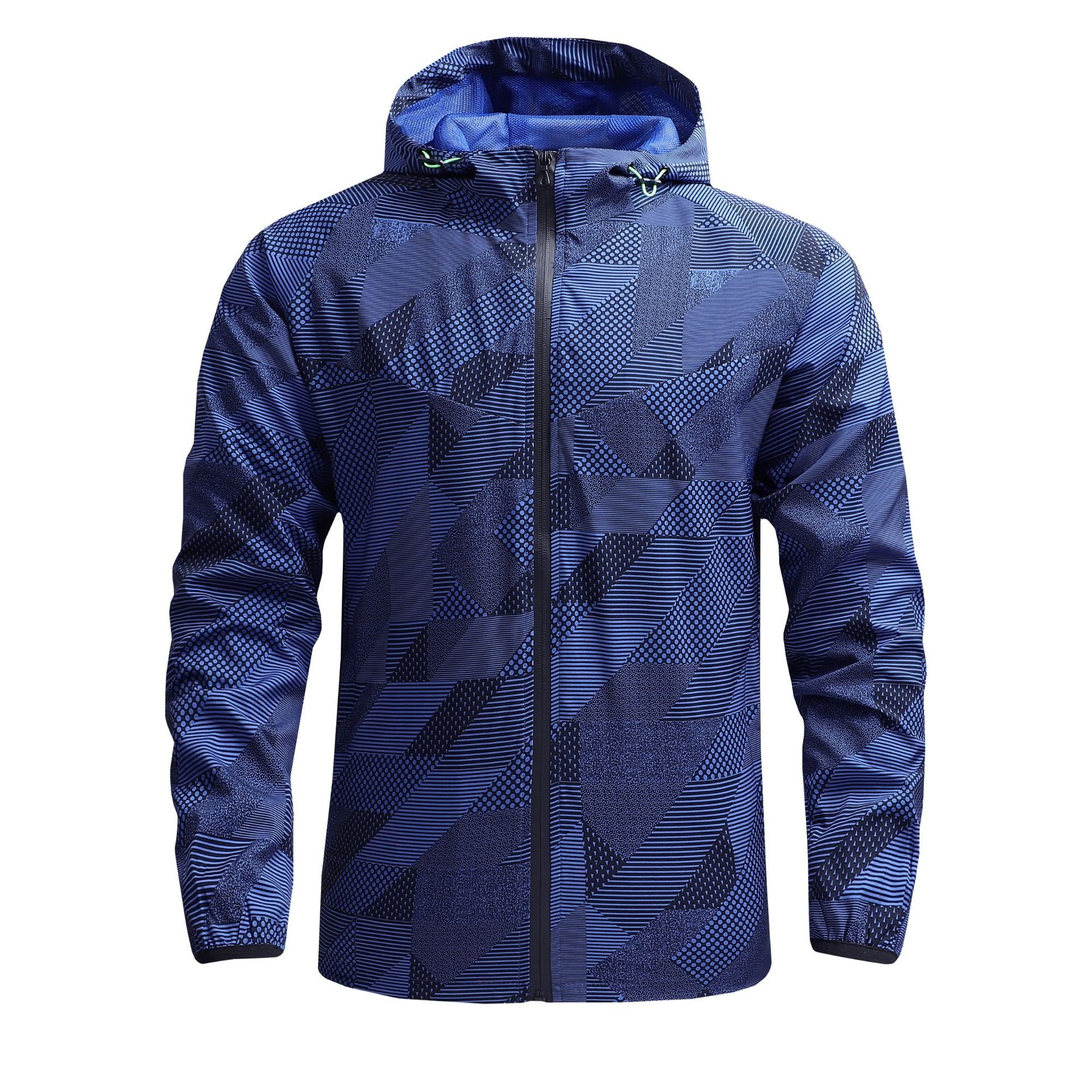 Outdoor trekking jacket with windproof waterproof technology suitable for all-weather hiking and mountaineering adventures.